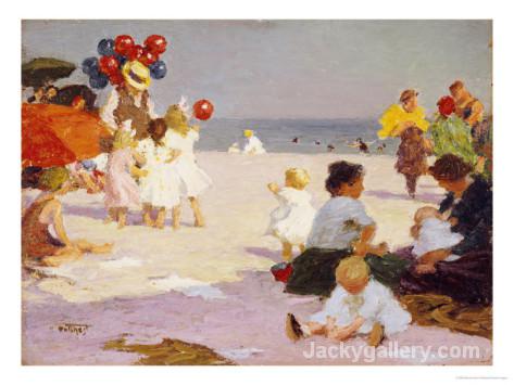 On the Beach by Edward Henry Potthast paintings reproduction